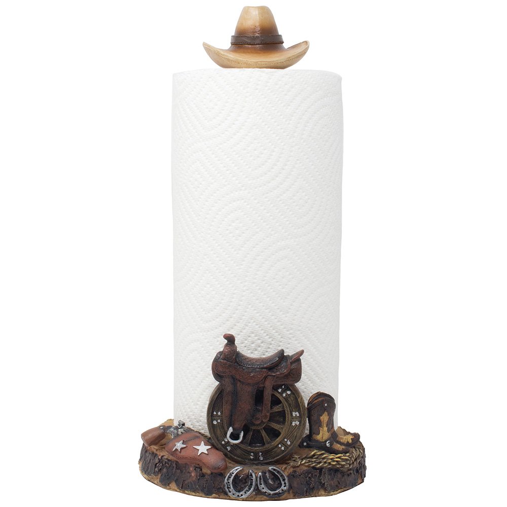 Western Cowboy Paper Towel Holder - Kitchen Decor for Cowboys & Country Homes