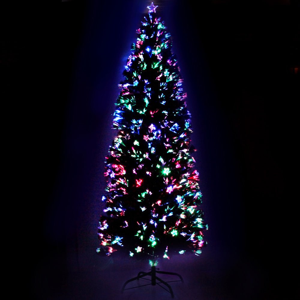 2.4M Pre-Lit LED Christmas Tree with Multi-Color Lights - Perfect for Holiday Home Decor, Office & Party Decoration