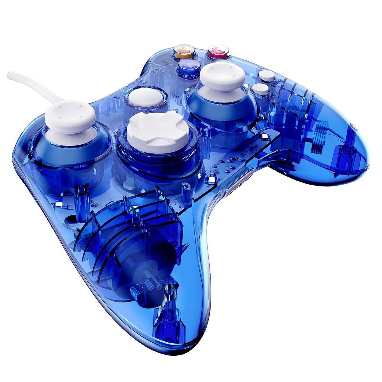 Upgraded Wired Xbox 360 Controller with LED - PC & Xbox 360 Compatible for Gaming (Blue)