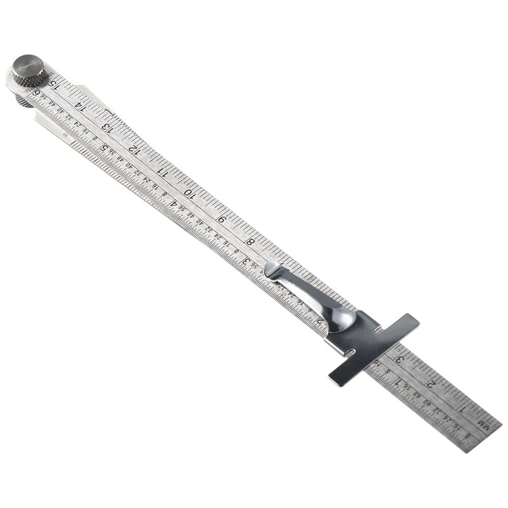 Stainless Steel Welding Gap Feeler Gauge - Metric/Inch Dual Scale Depth Ruler for Precise Measurement of Gaps, Clearances & Depths - Ideal for Automotive, Metalworking & Welding Applications