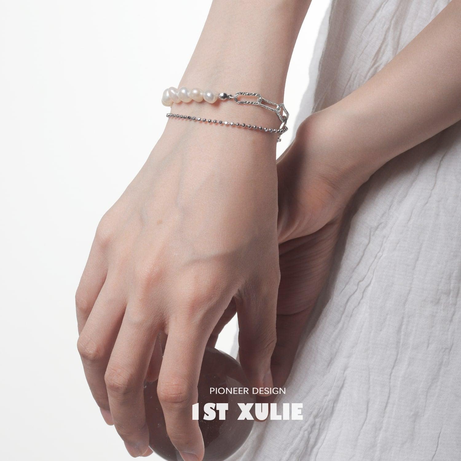 Tears of Mermaid Sterling Silver Baroque Pearl Bracelet - Elegant Handmade Jewelry for Women, Gift for Her, Perfect for Weddings & Special Occasions