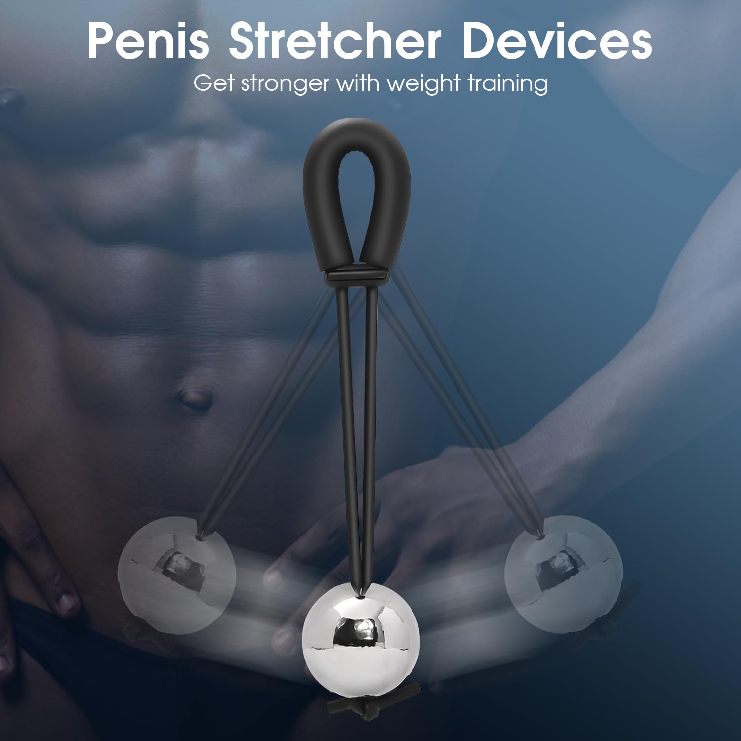 6OZ Metal Penis Stretcher - Adjustable Male Enhancement Device for Physical Exercise & Enlargement | Penis Extender Toy for Men | Gym, Bedroom & Private Use (1PC Ball Included)