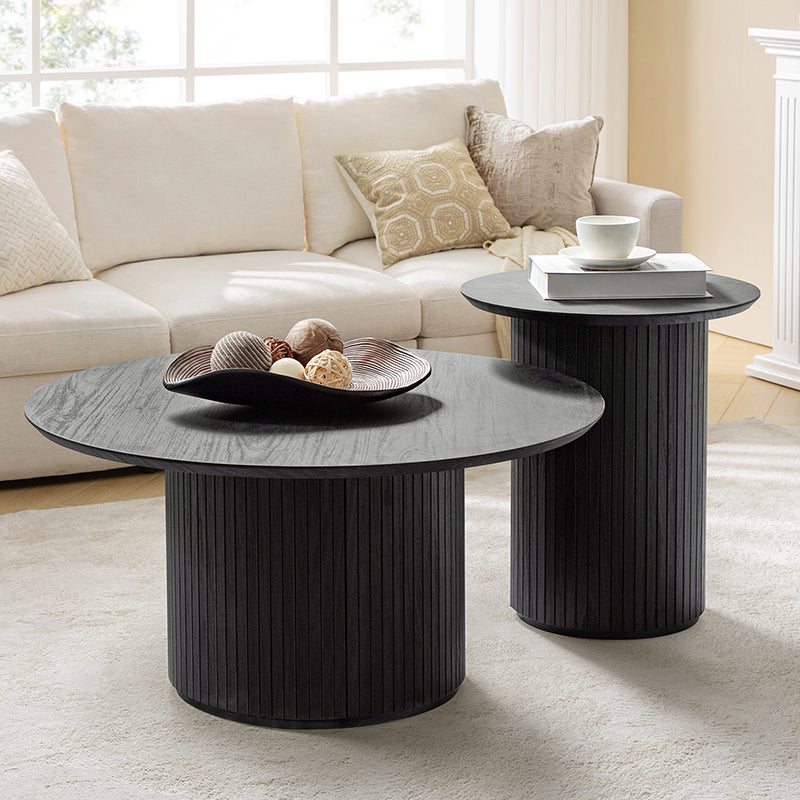 Modern Nesting Coffee Table Set - 2-Piece or 3-Piece Optional - Space-Saving Living Room Furniture for Small Spaces, Apartments & Home Decor