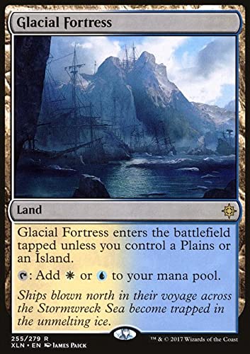 MTG Magic: The Gathering - Glacial Fortress (255) Ixalan XLN - Premium Foil Trading Card for Collectors & Deck Builders - Perfect for Commander, Standard & Modern Formats