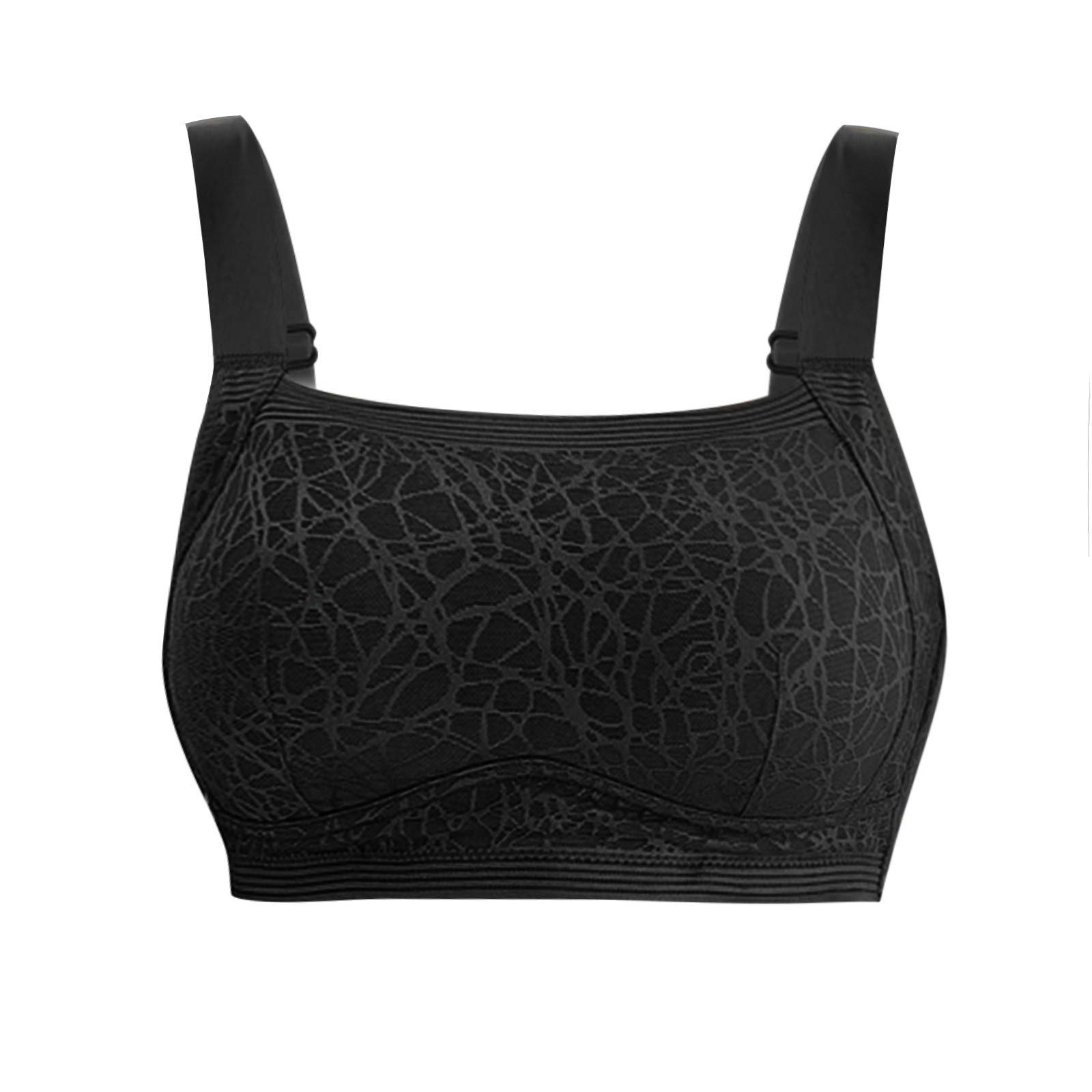 Wireless Yoga Sports Bra for Women - Nylon Full Cup Lace Unlined Bralette, Solid Color Comfortable Workout Top | Perfect for Yoga, Gym, Running & Everyday Wear