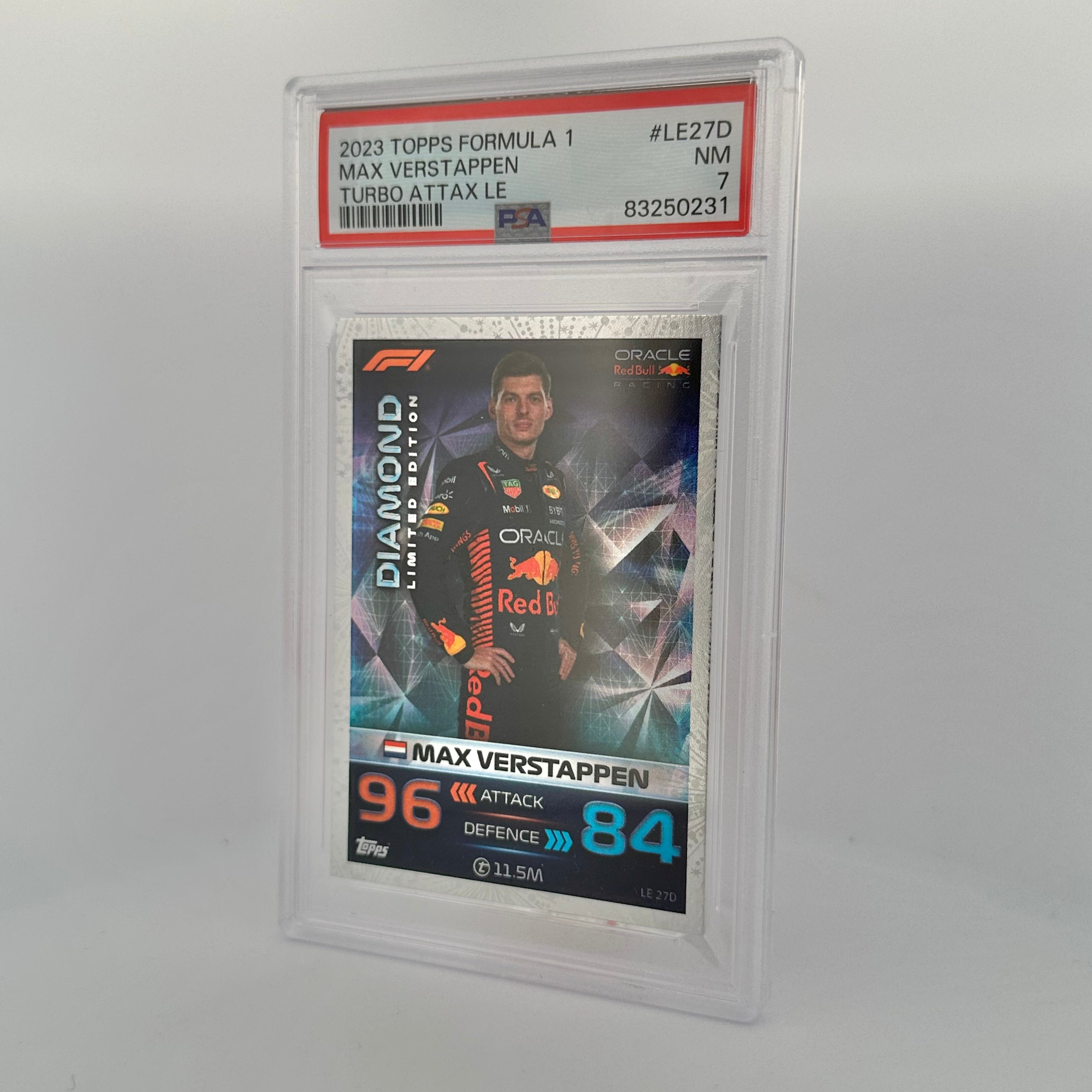 PSA 7 Graded Max Verstappen #LE27D Diamond Limited Edition F1 Racing Card - Perfect for Collectors, Investors & Motorsport Fans