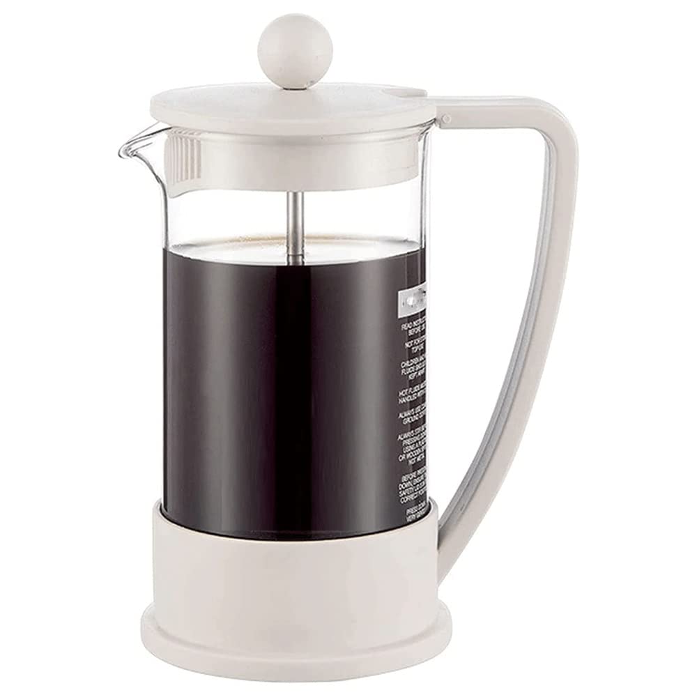 HAOSIZHEYU French Press Coffee Maker, 350ML Thickened Borosilicate Glass Tea & Coffee Press with Rust-Free Filter - Dishwasher Safe for Easy Cleaning | Perfect for Home, Office & Camping Brewing (Color: B)