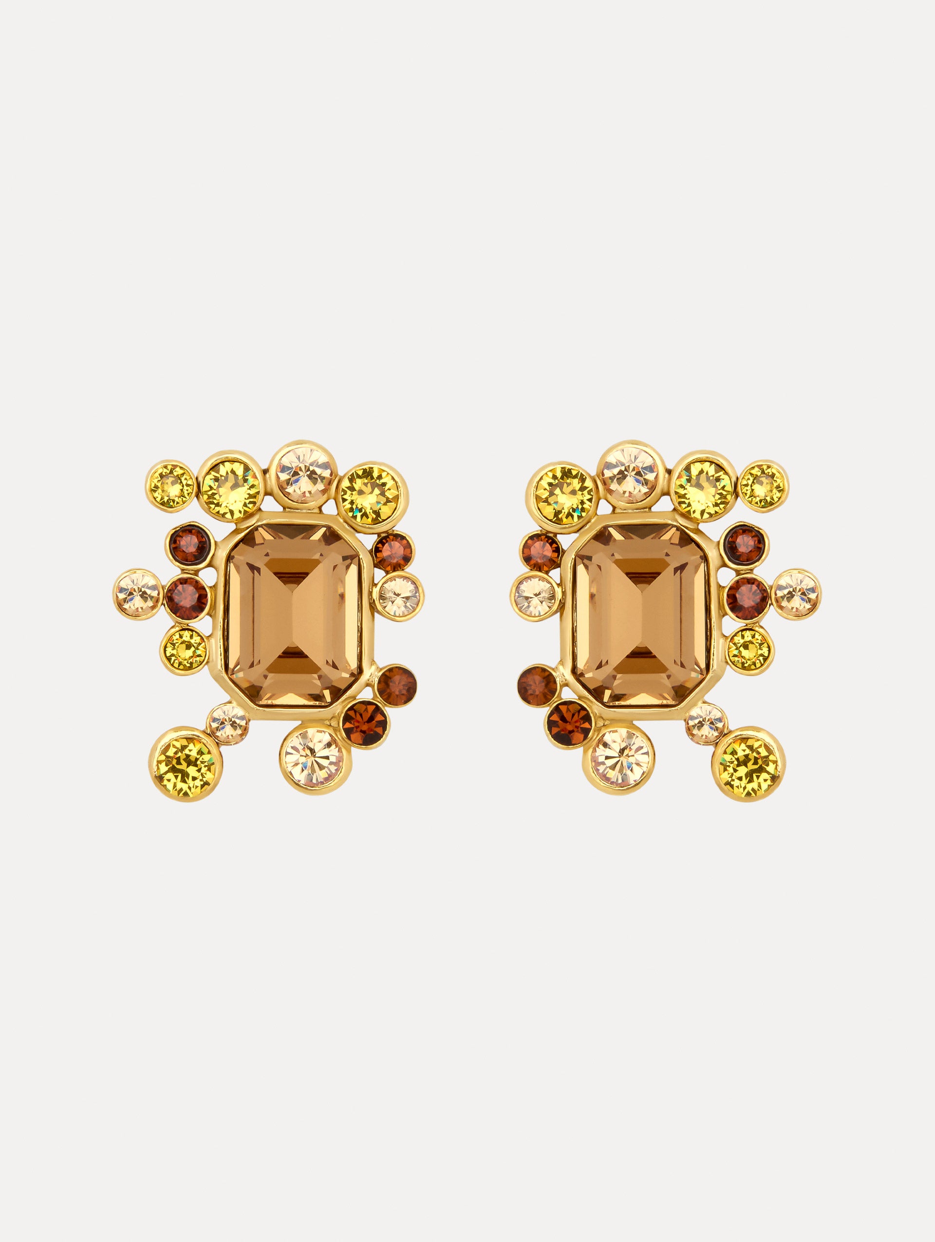 Natural Mixed Crystal Cluster Earrings for Women - Healing Stones Dangle Earrings for Yoga, Meditation & Boho Fashion