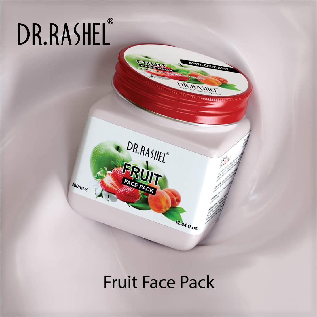 DR.RASHEL Fruit Face Pack for Glowing Skin - Oil Control, Acne Treatment, Pimple Removal, Detan & Brightening (380ml) | Natural Face Cleanser for Clear Skin | Perfect for Daily Skincare & Spa Days