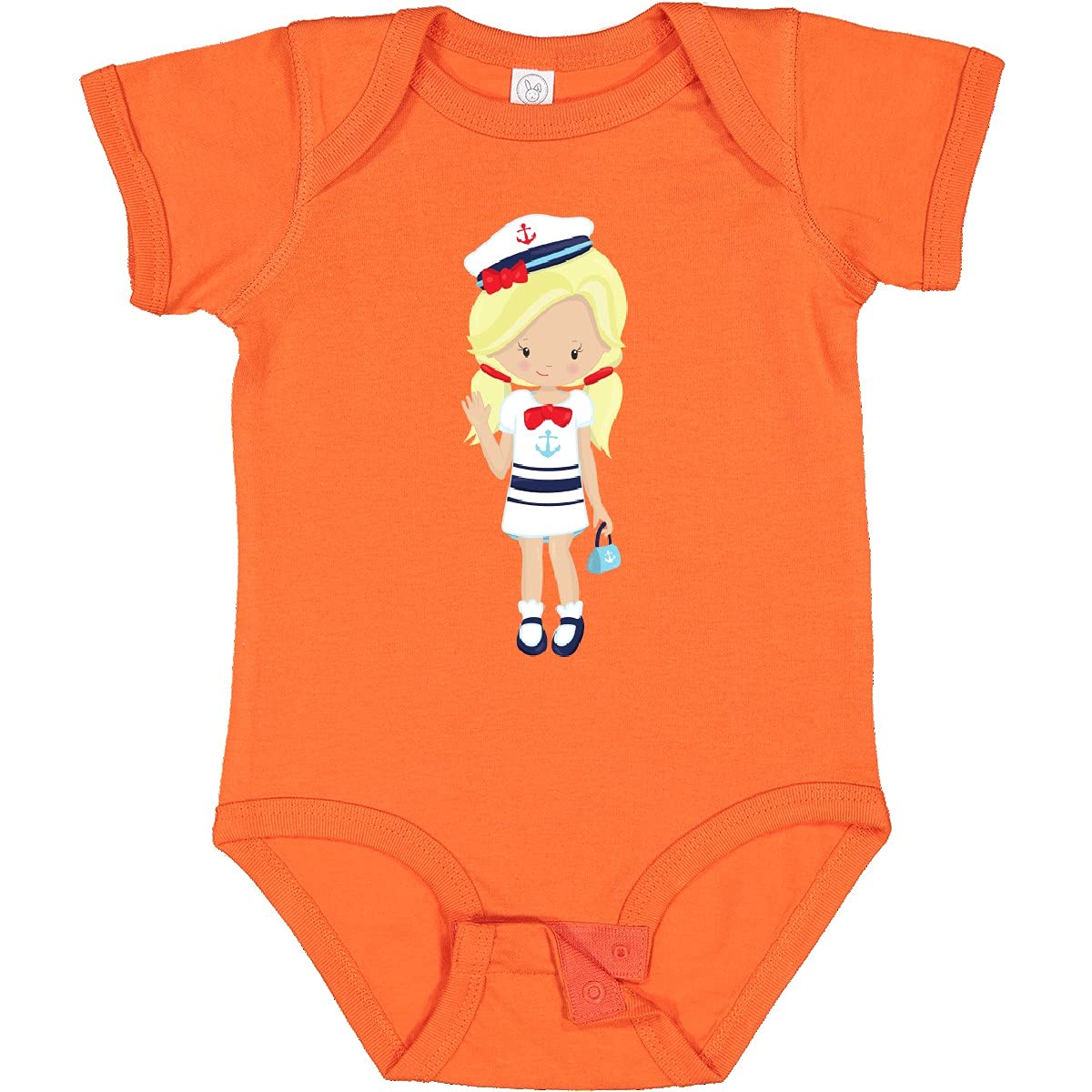 Inktastic Boat Captain & Skipper Cute Blonde Hair Baby Bodysuit - Perfect for Nautical Themed Parties, Baby Showers & Beach Outfits