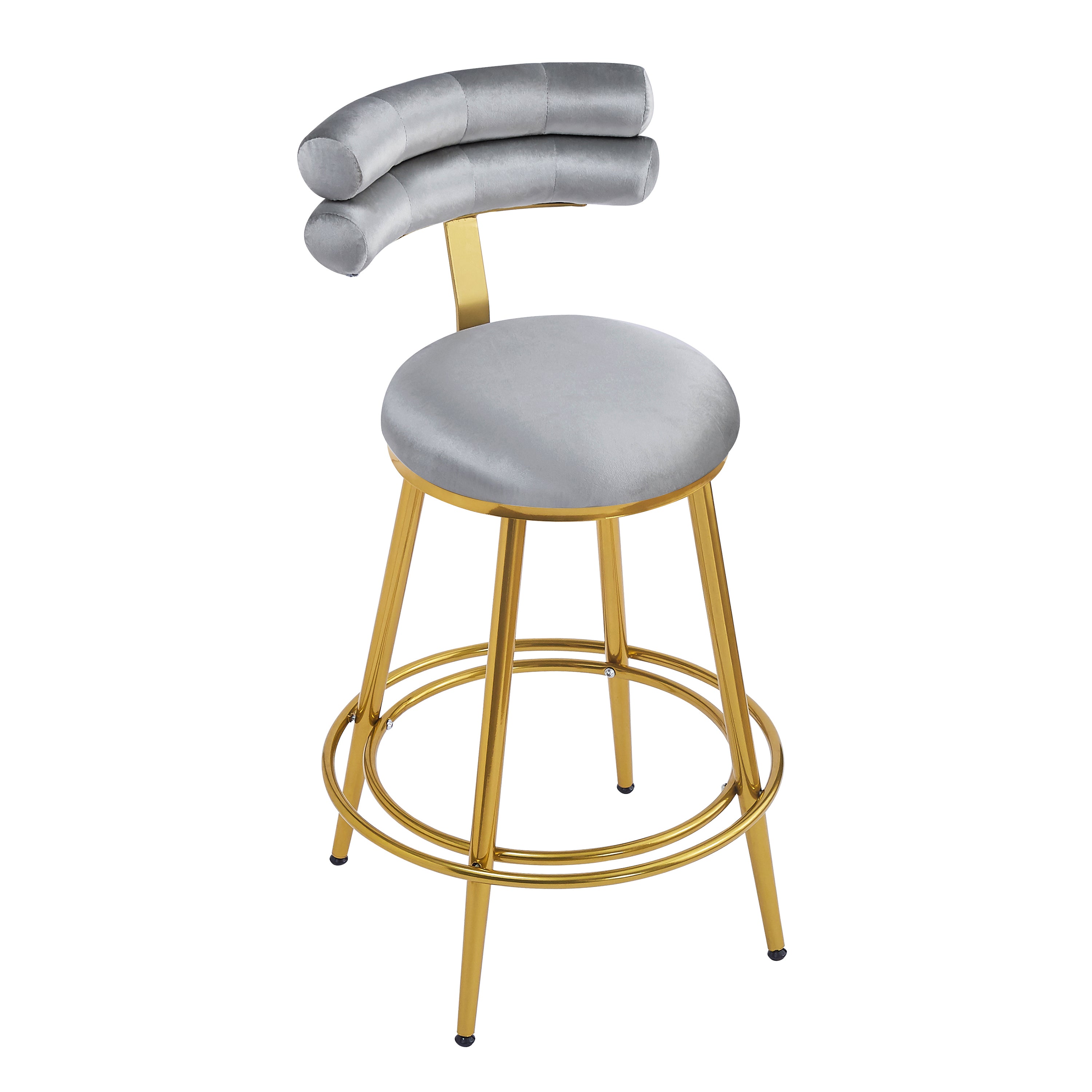 Modern Velvet Counter Stools Set of 2 - 27.65