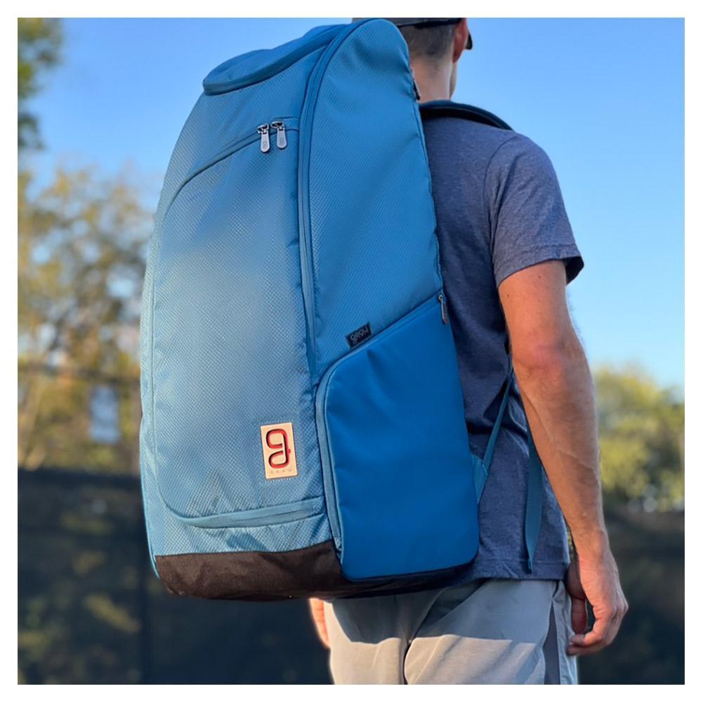 Axiom 2.0 Tennis Racquet Bag - 9 Pack Waterproof Tennis Racket Case with Shoulder Strap (Aegean Blue) | Perfect for Tennis Players, Coaches & Tournament Travel