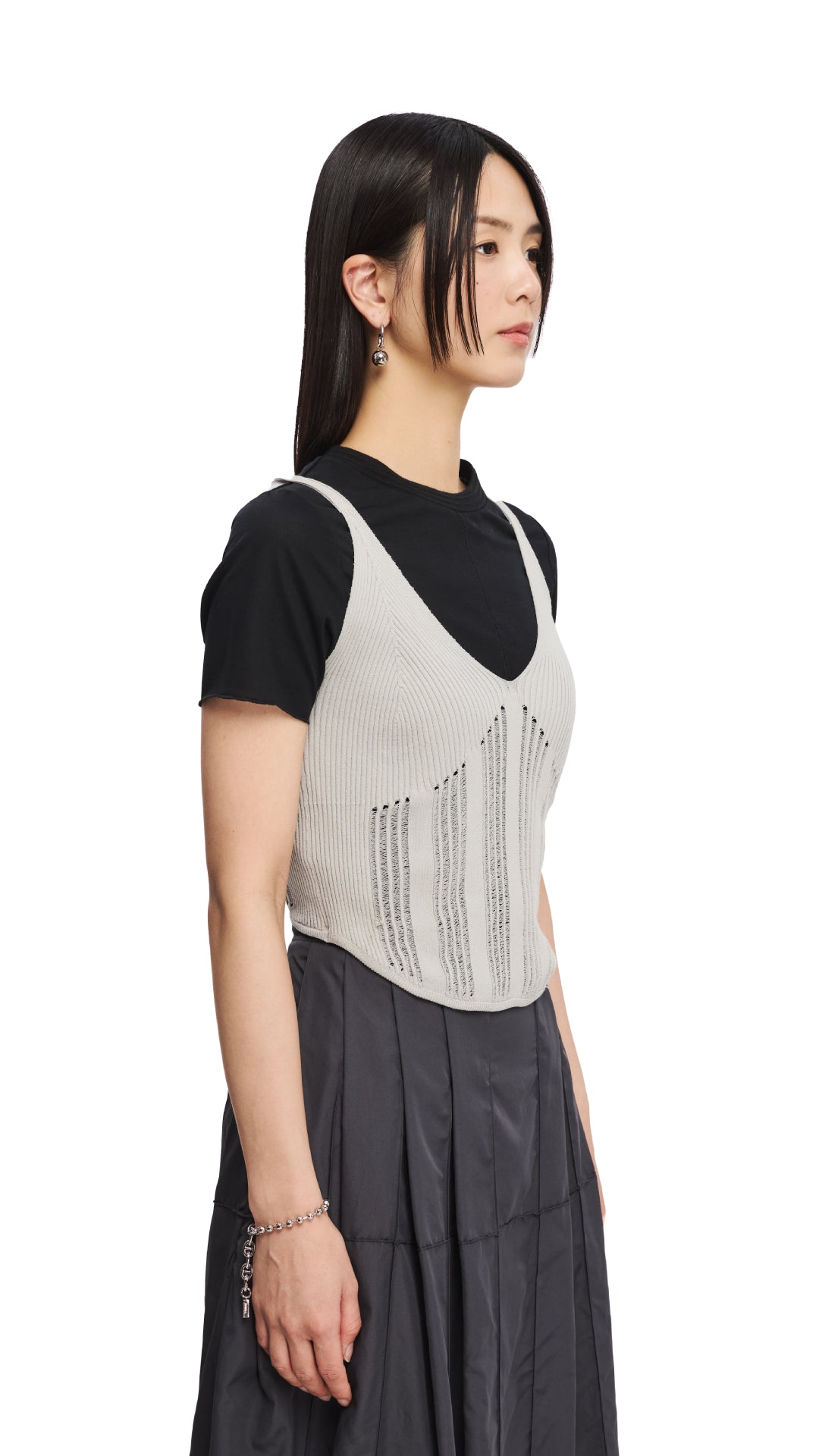 Sexy Drop Stitch Knitted Bustier Top for Women - Lace Up Corset Style Bralette - Perfect for Date Night, Club Wear & Boudoir Photography