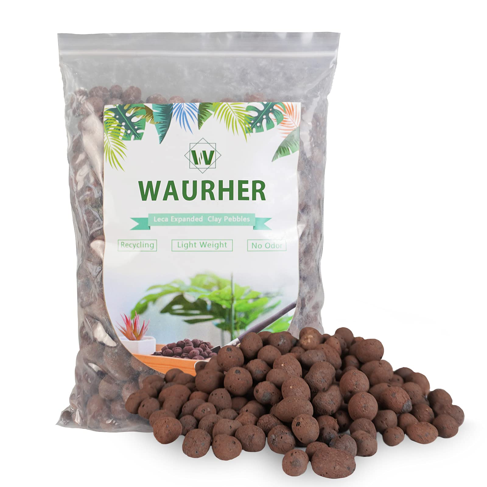 Premium Leca Expanded Clay Pebbles 2LBS - Lightweight Hydroponic Growing Media for Indoor Plants, Orchids, Herbs | Ideal for Hydroponics, Aquaponics, and Soil Aeration | Perfect for Indoor Gardening, Vertical Farms, and Plant Root Support