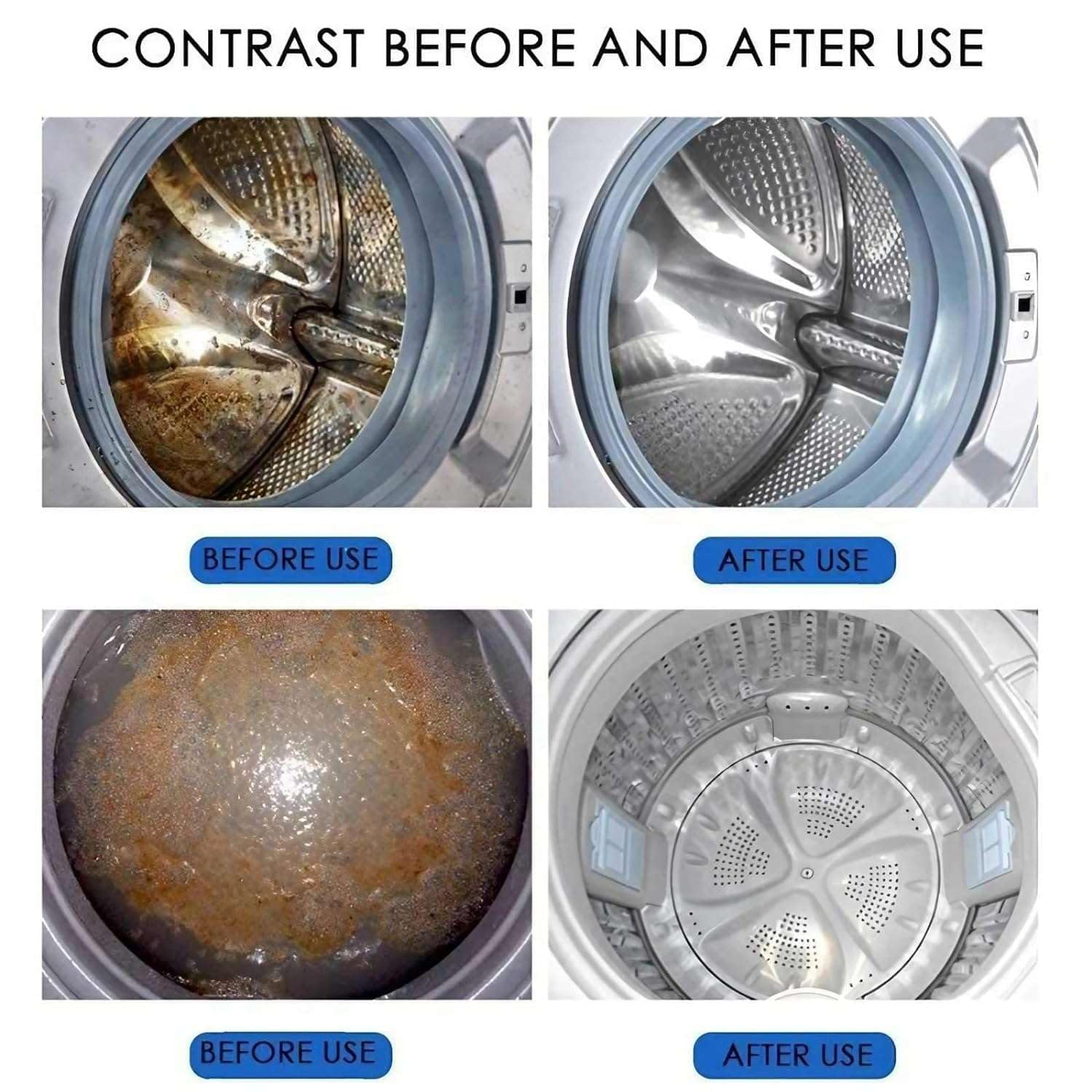 Washing Machine Drum Cleaner Powder - 100g (Pack of 1) | Front Load & Top Load Compatible | Descaling & Deep Cleaning for All Washing Machines | Removes Odor, Mold & Residue | Ideal for Monthly Maintenance & Deep Cleaning