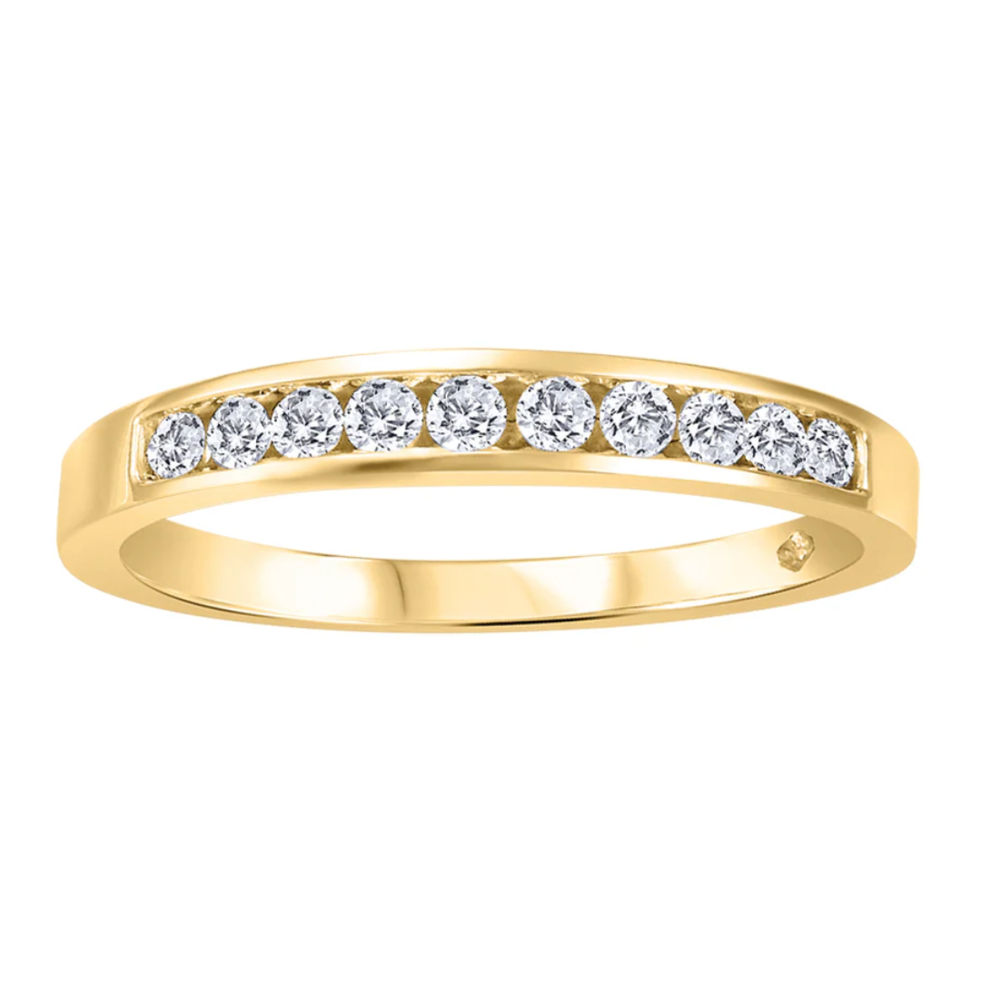 14K Yellow Gold 0.33ctw Diamond Wedding Band Ring for Women - Perfect for Engagement, Anniversary & Everyday Elegance
