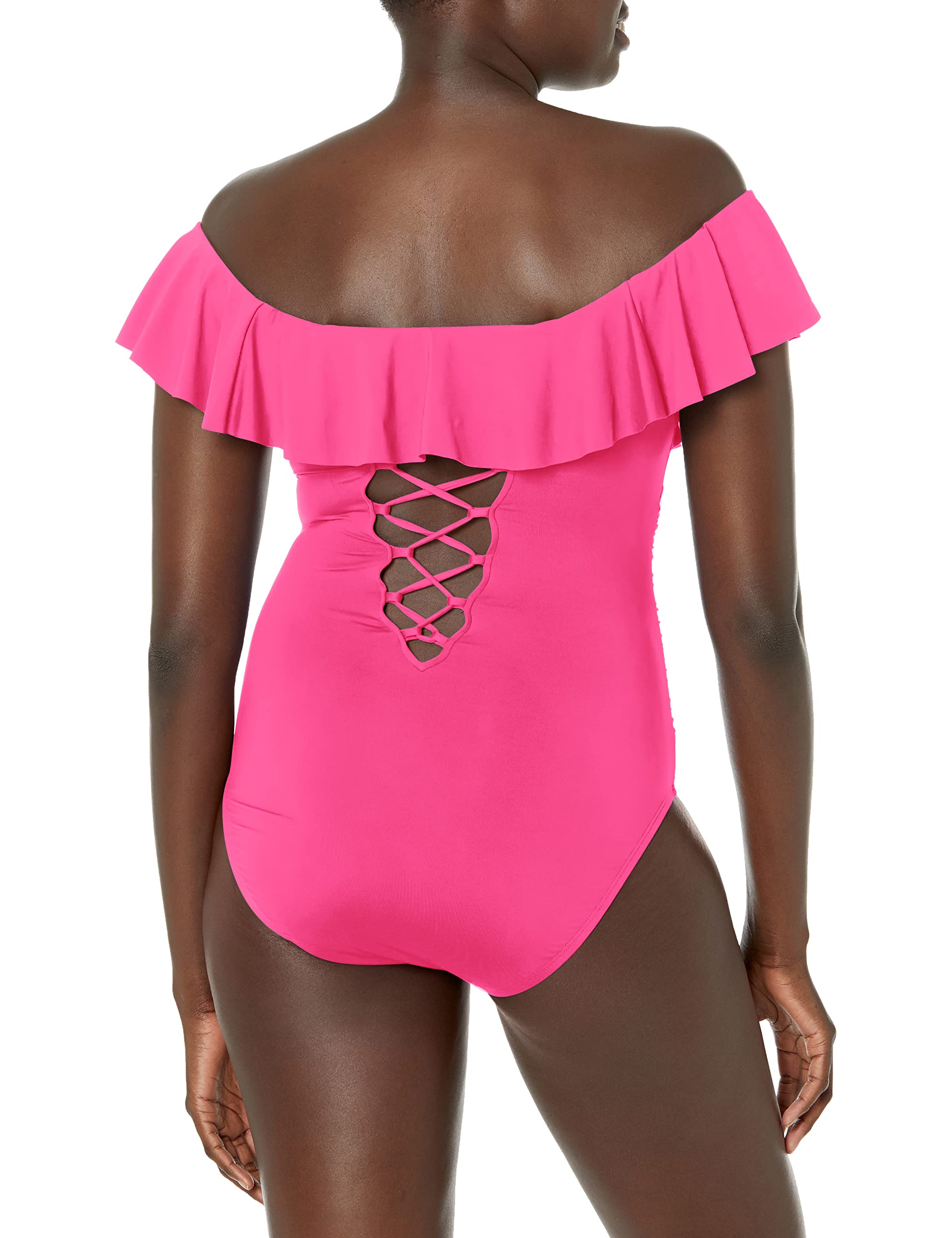 La Blanca Women's One Piece Swimsuit - Off Shoulder Ruffle Bikini Bathing Suit for Beach Vacation, Pool Party & Summer Swimwear | Island Goddess Design