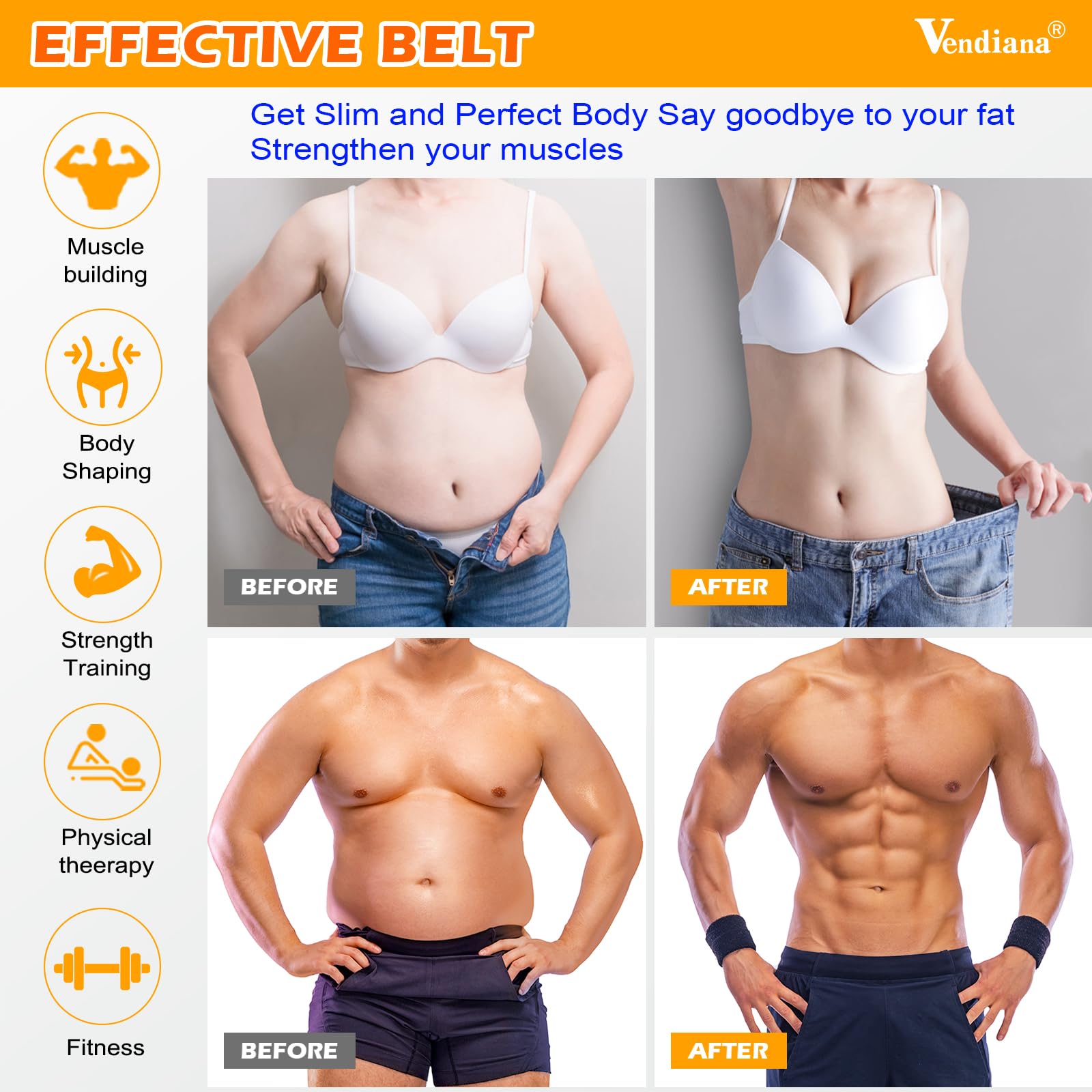 FDA Cleared ABS Stimulator - EMS Electronic Muscle Toner for Abdominal Training | Relieve Muscle Fatigue & Improve Core Strength | Home Gym & Physical Therapy Use