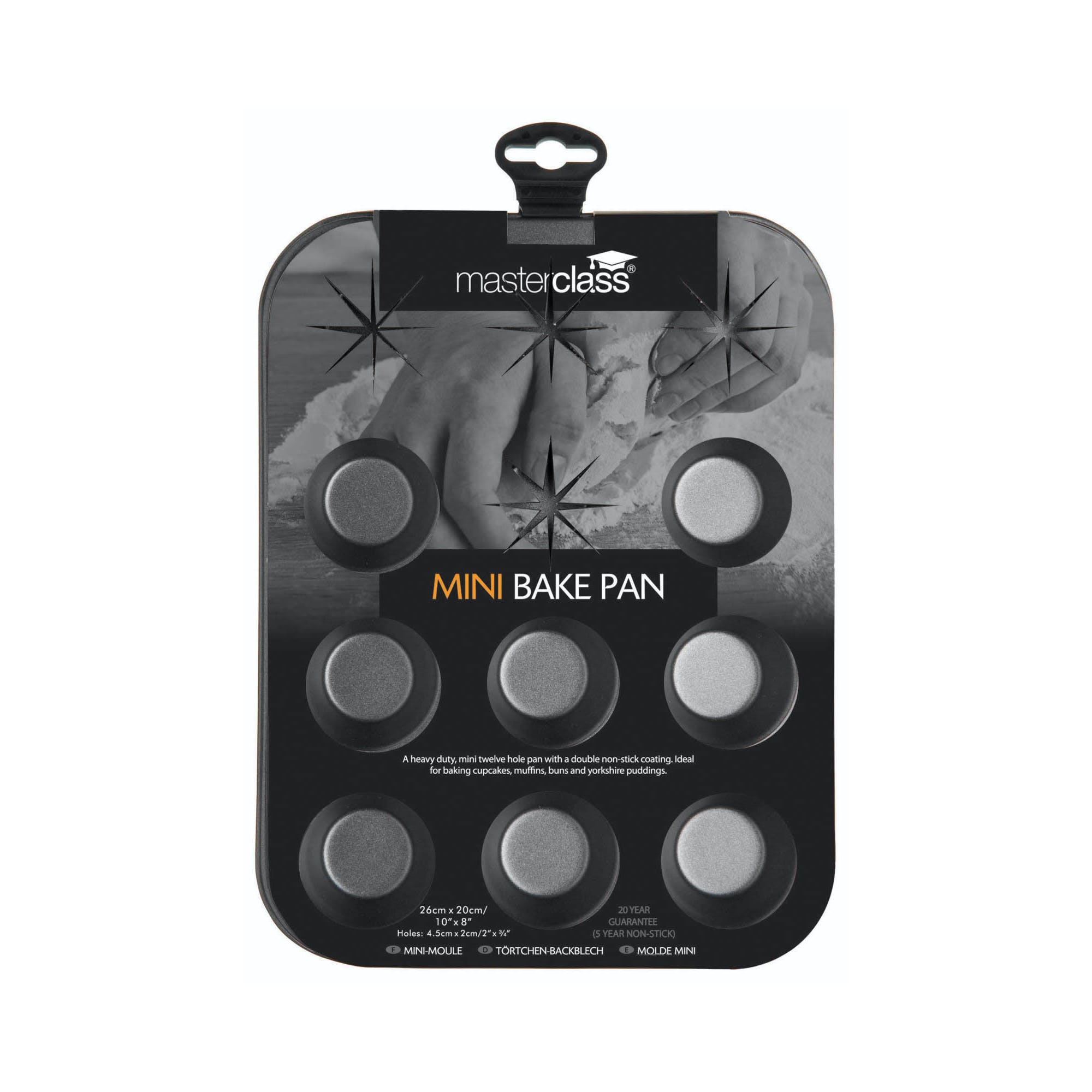MasterClass Non-Stick 12-Cavity Mini Muffin Pan - Perfect for Baking Cupcakes, Muffins & Bite-Sized Treats at Home