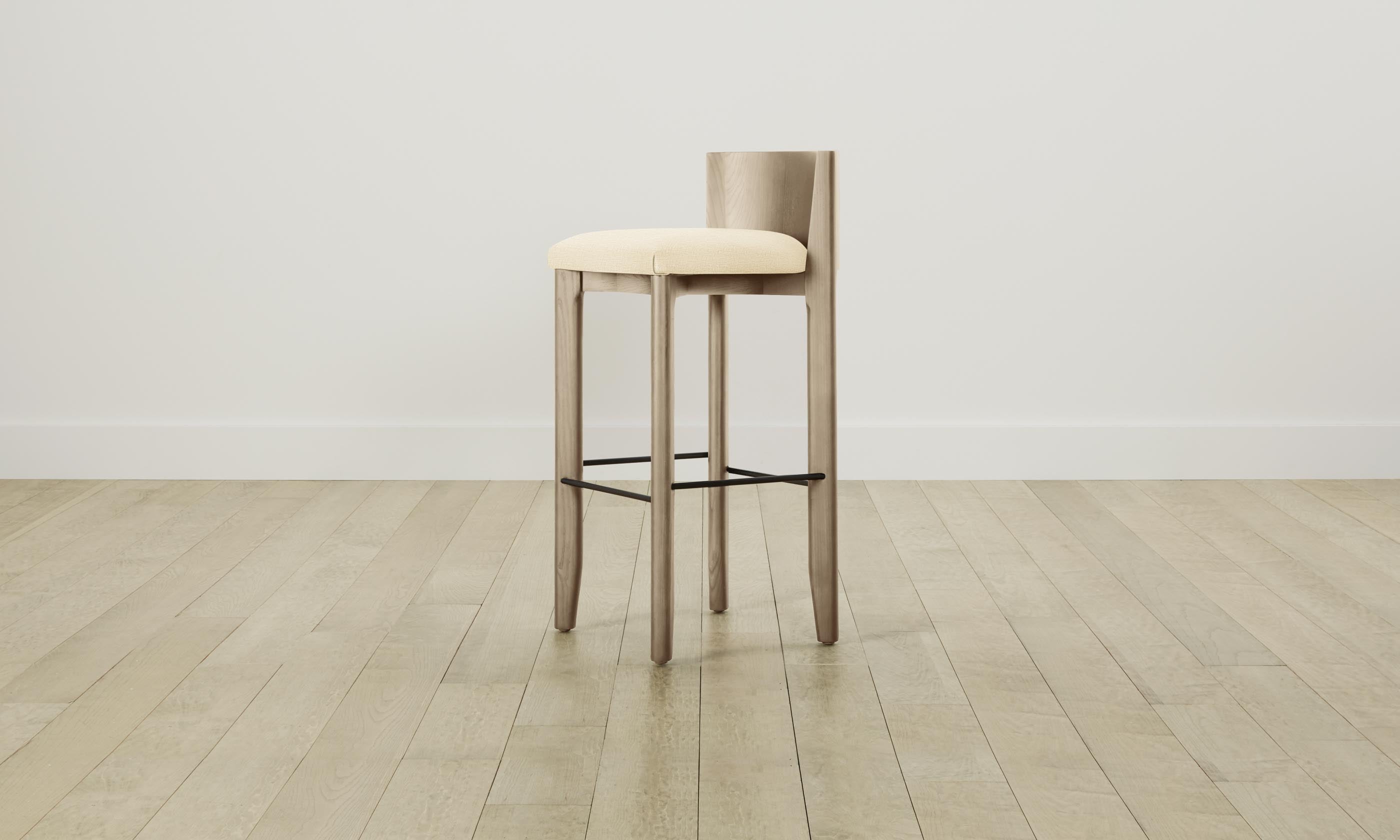 Premium Delancey Bar & Counter Stool - Performance Woven Chenille Upholstery in Desert Beige - Perfect for Kitchen Islands, Breakfast Bars & Modern Home Decor