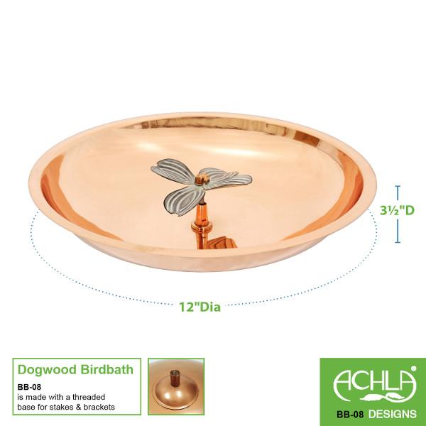 Beautiful Handcrafted Dogwood Birdbath for Garden - Attract Wild Birds with Natural Wood Outdoor Bird Feeder | Perfect for Backyard, Patio & Wildlife Garden Decor