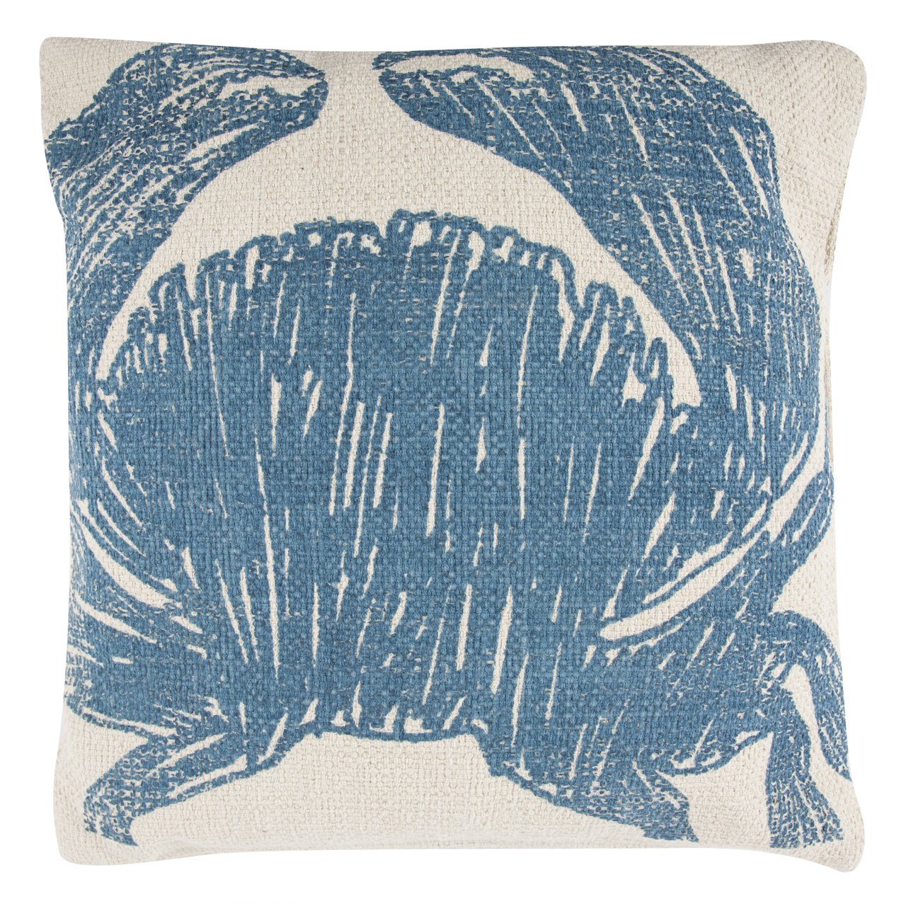 Thomas Paul Crab Sketch Throw Pillow 18x18 Inches - Coastal Home Decor, Nautical Living Room Accent, Beach House Throw Pillow for Sofa, Bed & Outdoor Seating