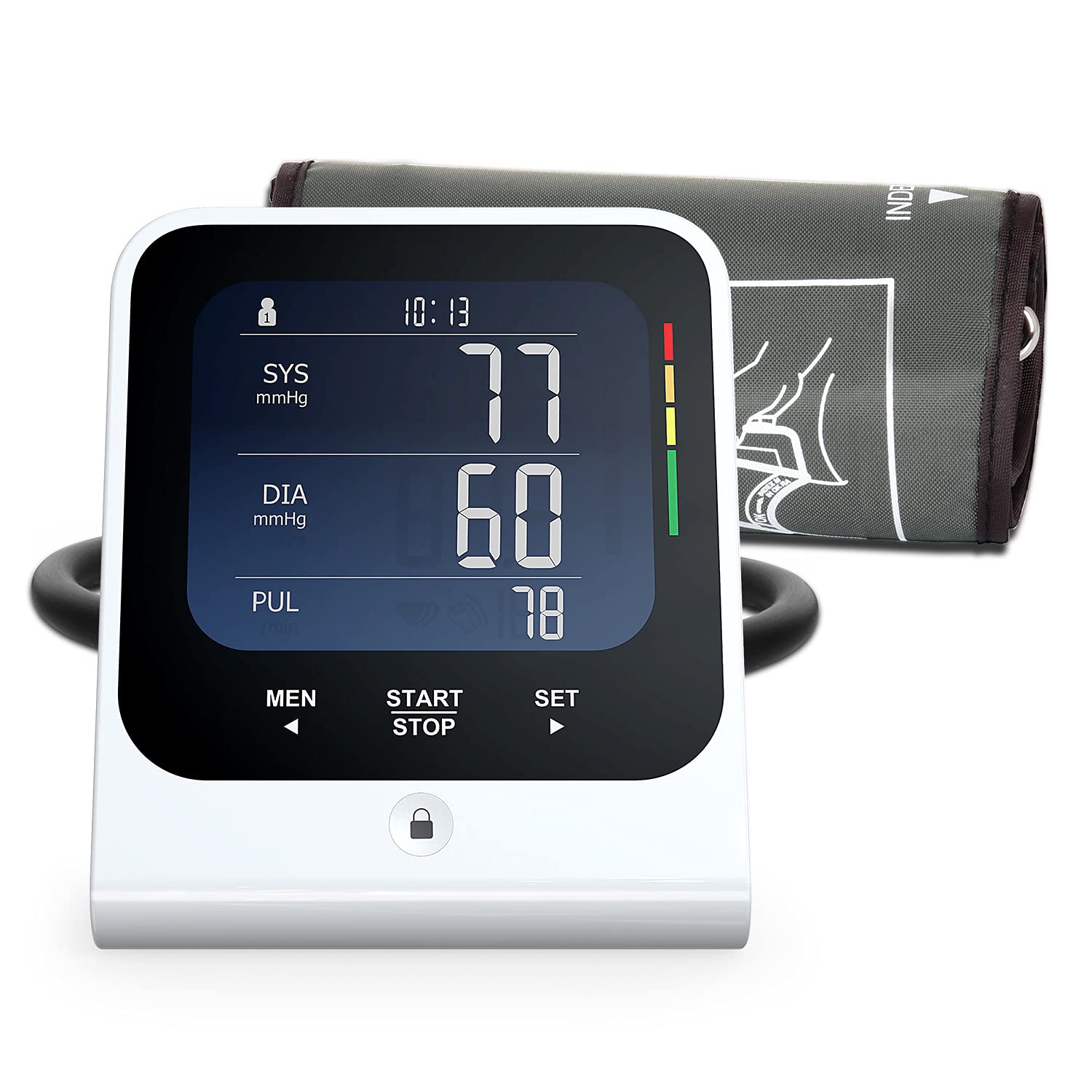Accurate Automatic Digital Blood Pressure Monitor with Large Cuff for Upper Arm - Backlit LCD Display & Irregular Heartbeat Detection | Home Health Tracking for Adults & Seniors