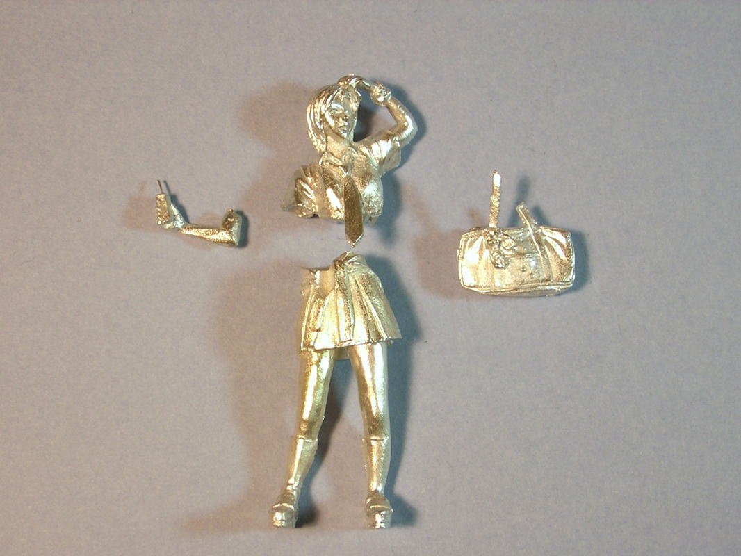 1/32 Scale School Girl Figure #2 - Anime Collectible, Miniature Model for Display, Diorama, and Role-Playing Scenes