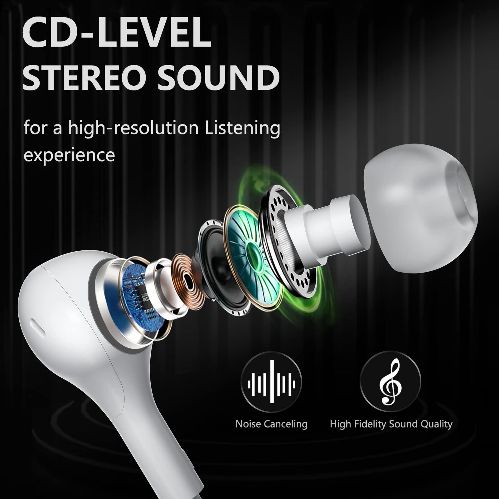 Bluetooth Neckband Headphones with Noise Cancelling - Wireless Magnetic Earbuds for Samsung S24/S23/S22/S21/Fe, iPhone 16/15/14/Pro Max, Galaxy Z Fold 6/Flip 5/4, Pixel 8/7/6A - Stereo Sound with Built-in Mic | Perfect for Workouts, Commuting & Travel