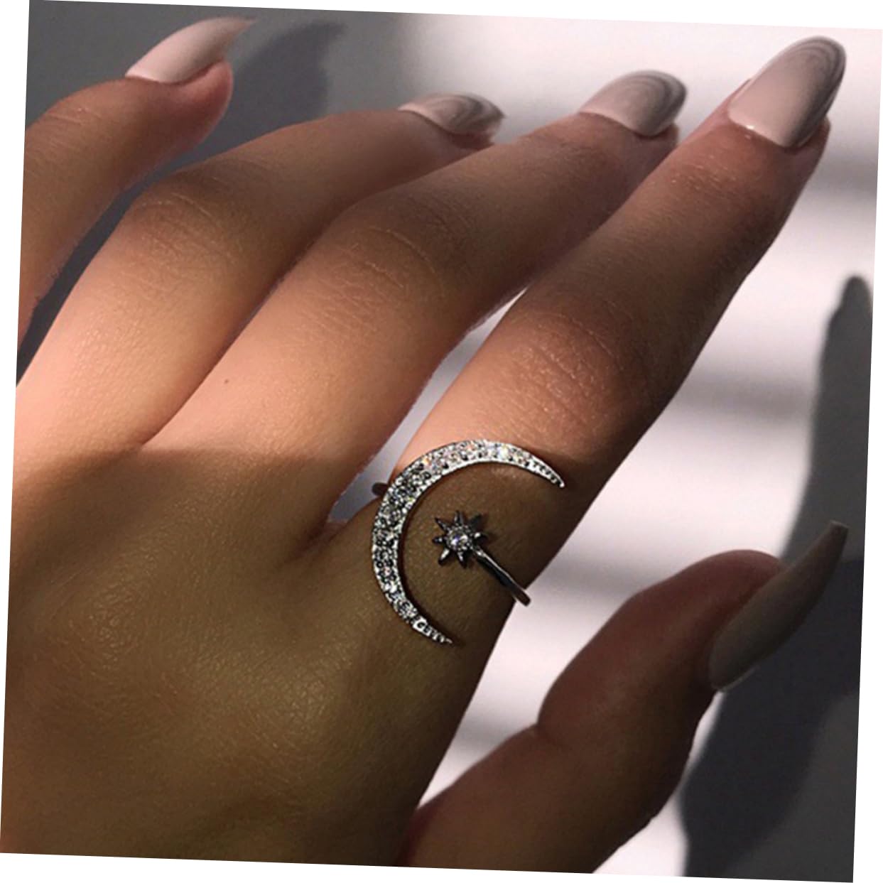CALLARON Moonstone Open Ring for Women & Teen Girls - Sterling Silver Gemstone Jewelry - Perfect for Everyday Wear, Gifts & Special Occasions
