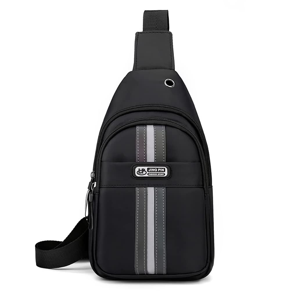 Yerchic Lightweight Sling Backpack for Men & Women - Adjustable One Strap Crossbody Shoulder Bag for Walking, Biking, Travel & Cycling - Perfect for Commuting, Hiking & Outdoor Adventures (Black)