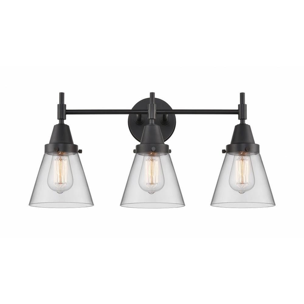 Innovations 447-3W-BK-G62 Black Transitional 3-Light Bathroom Vanity Set - Modern Lighting Fixture for Bathroom, Powder Room or Master Bath Decor