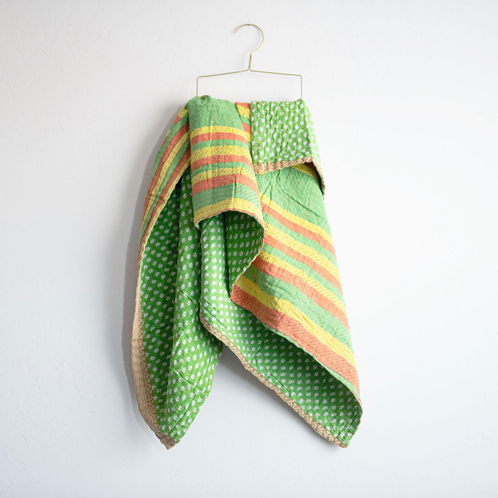 Soft Kantha Baby Blanket CB9089 - Handmade Cotton Swaddle Blanket for Newborns & Infants - Perfect for Nursery, Stroller, and Gift Giving