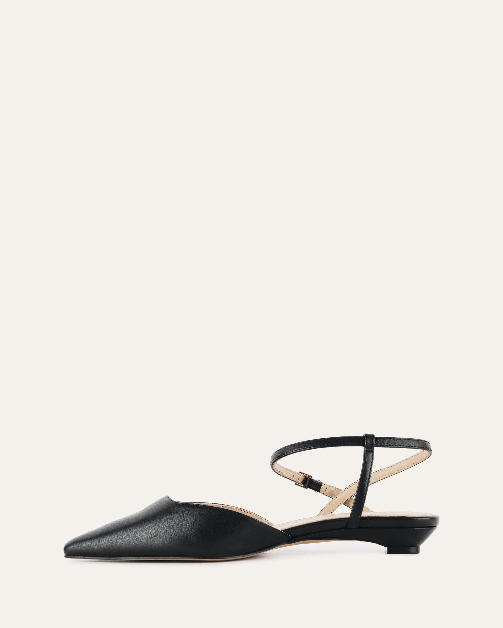 VIRGINIE Black Leather Dress Flats - Comfortable & Stylish Women's Shoes for Work, Office & Casual Wear