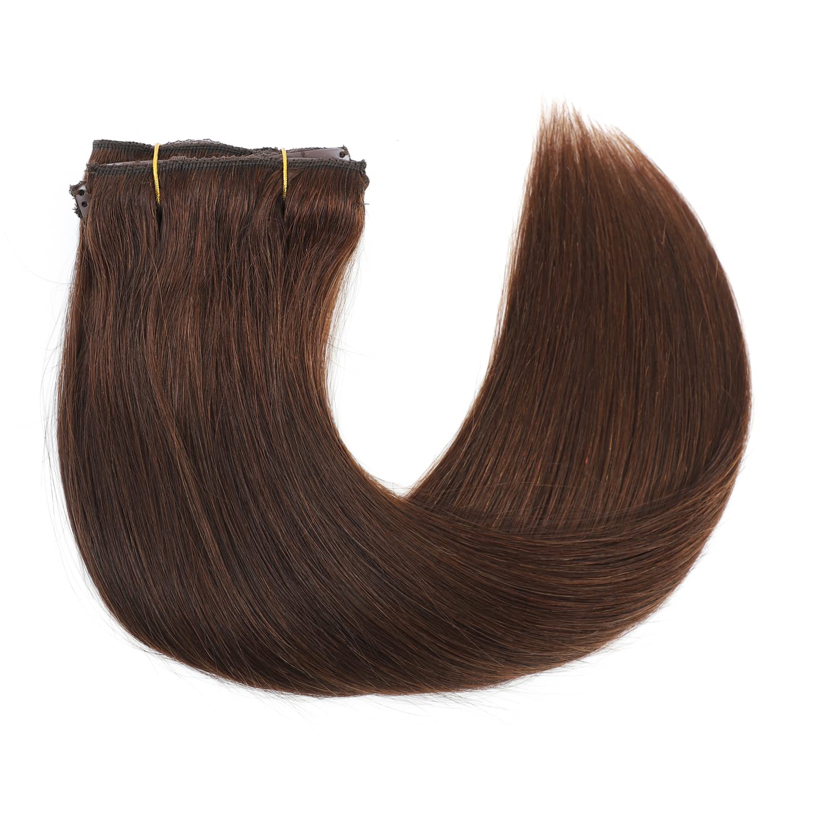 9pcs 22inch Clip in Human Hair Extensions - 130g Dark Brown Remy Hair, Straight & Soft Natural Hair Extensions for Thickening & Styling | Perfect for Parties, Weddings & Daily Wear