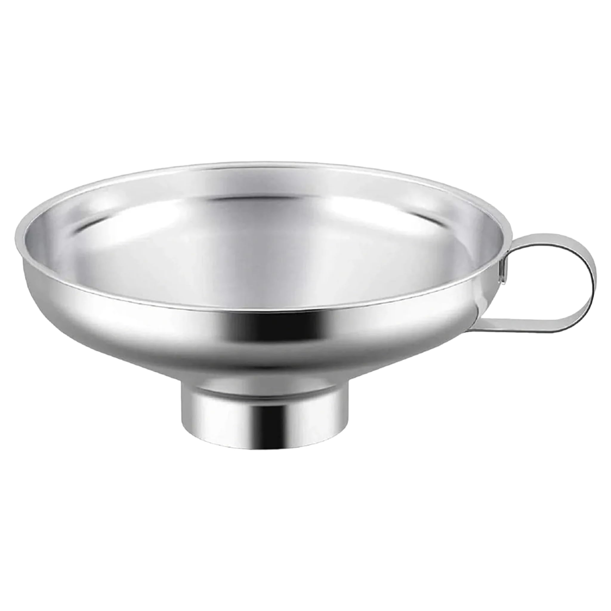 304 Stainless Steel Wide Mouth Canning Funnel with Handle (11cm) - Perfect for Mason Jars, Kitchen Oil Transfer & Food Preservation | Durable Kitchen Accessory for Home Canning, Cooking & DIY Projects