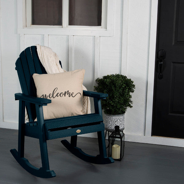 Hamilton Rocking Chair - Comfortable Wooden Rocking Chair for Living Room, Nursery & Porch - Classic Design with Padded Seat & Backrest - Perfect for Relaxing, Nursing & Reading