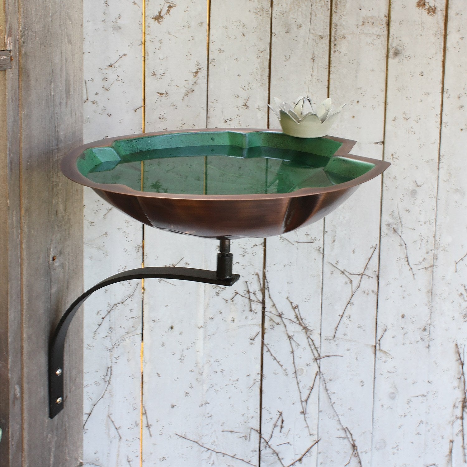 Lilypad Birdbath - Decorative Garden Bird Bath with Natural Leaf Design for Outdoor Bird Watching & Garden Decor