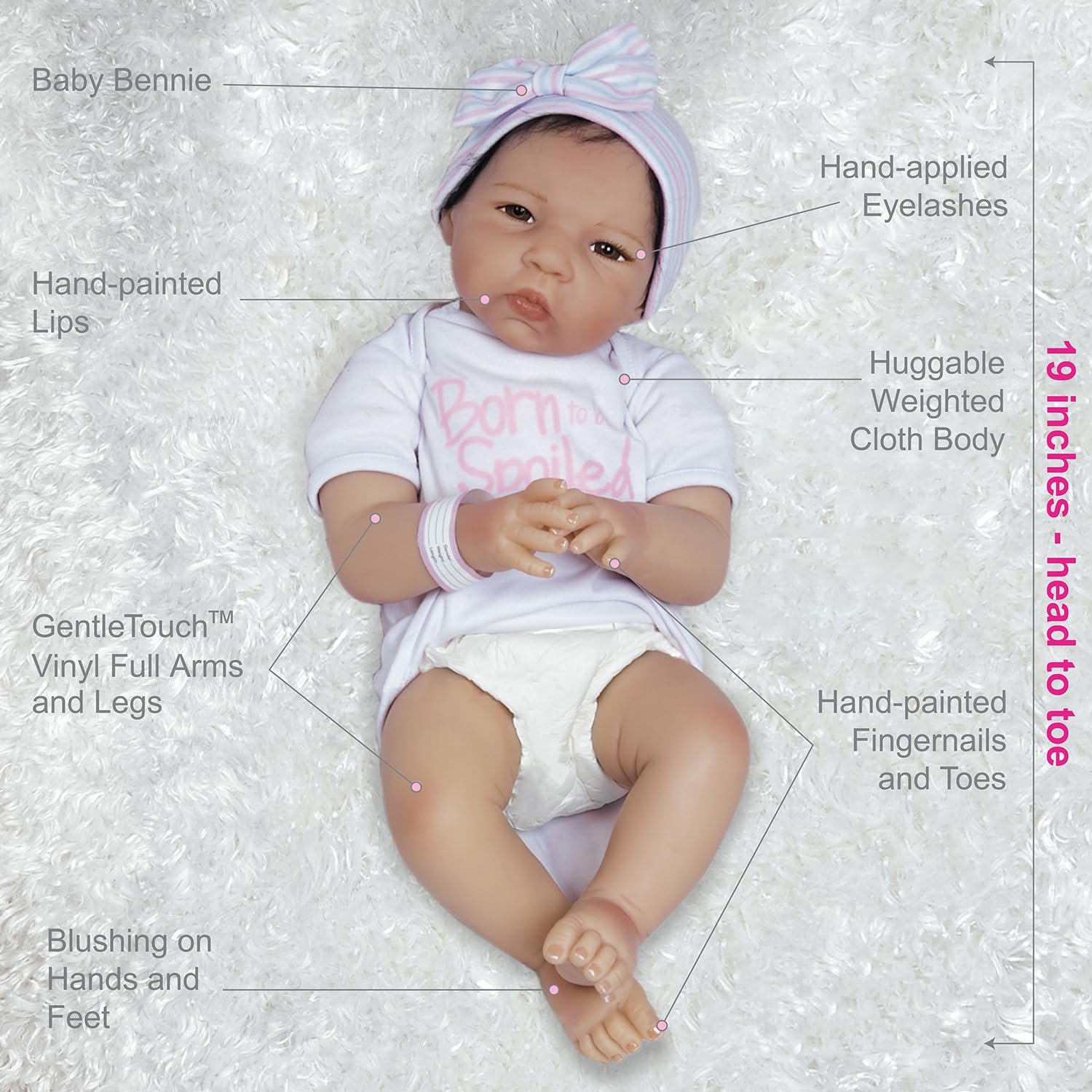 20-Inch Realistic Reborn Asian Baby Girl Doll with Soft Rooted Hair & 6-Piece Gift Set - Perfect Birthday Gift for Kids Ages 3+ | Lifelike Collectible Doll for Playtime, Nursery Decor, and Pretend Play