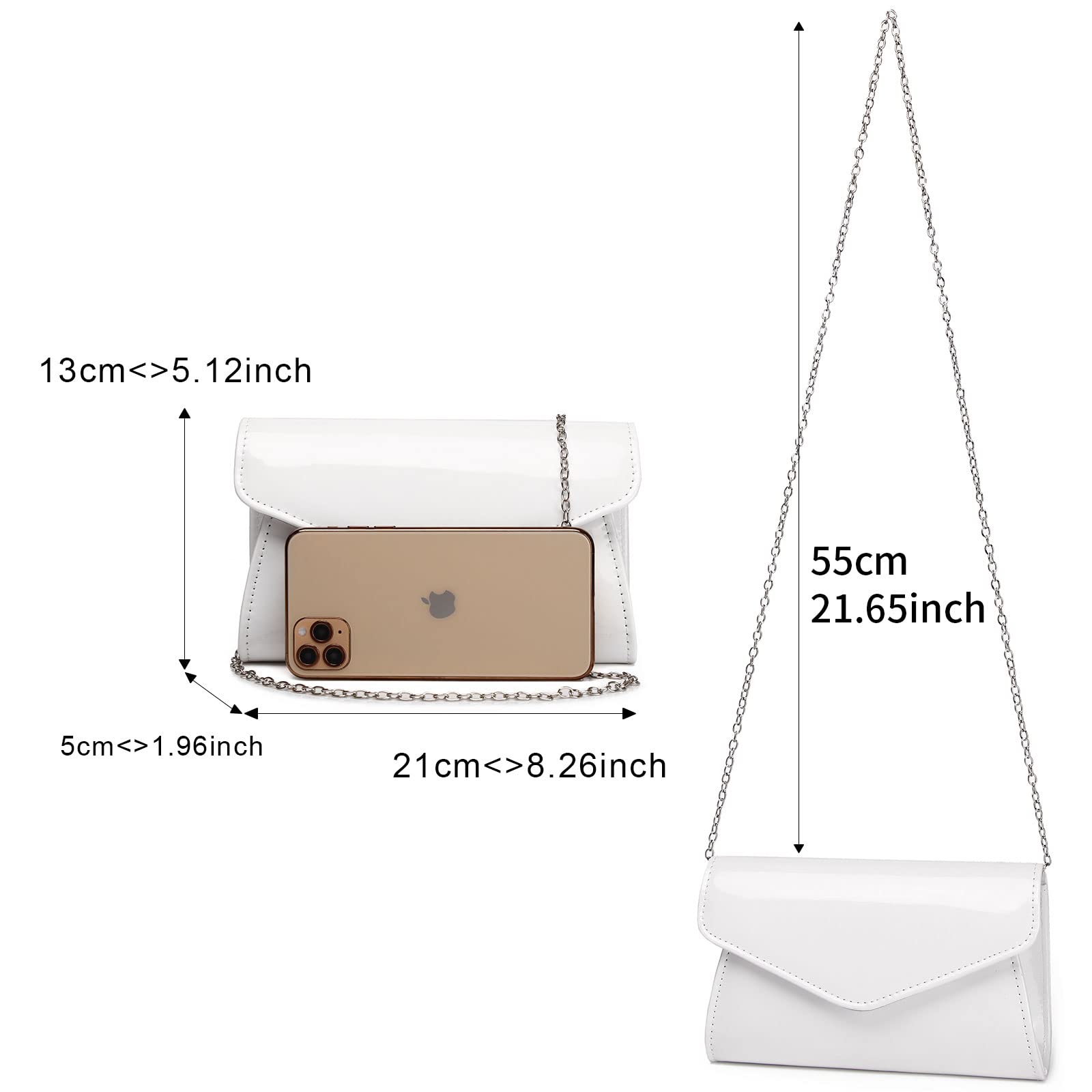 Labair Women's Patent Leather Clutch Purse - Elegant Evening Bag for Wedding, Prom & Formal Events - Perfect for Parties, Date Nights & Special Occasions