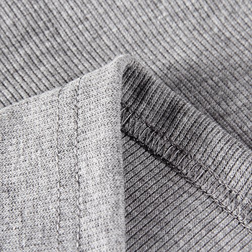 Roselux Women's Long Sleeve Fitted V-Neck Ribbed Henley T-Shirt - Soft Knit Stretchy Casual Top for Everyday Wear, Work & Date Nights