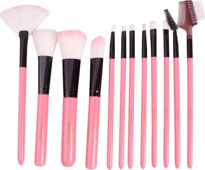 Premium 12-Piece Makeup Brush Set with Travel Case - Soft Bristles for Foundation, Blending, Contouring - Ideal for Professional Makeup Artists & Beauty Enthusiasts (Pink)