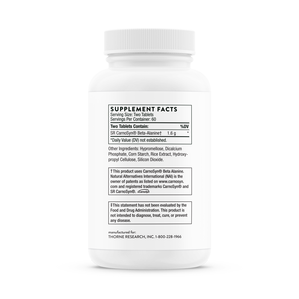 Thorne Beta Alanine SR (SF907) - Sustained Release Amino Acid Supplement for Athletes & Fitness Enthusiasts - Supports Muscle Endurance & Performance During Workouts