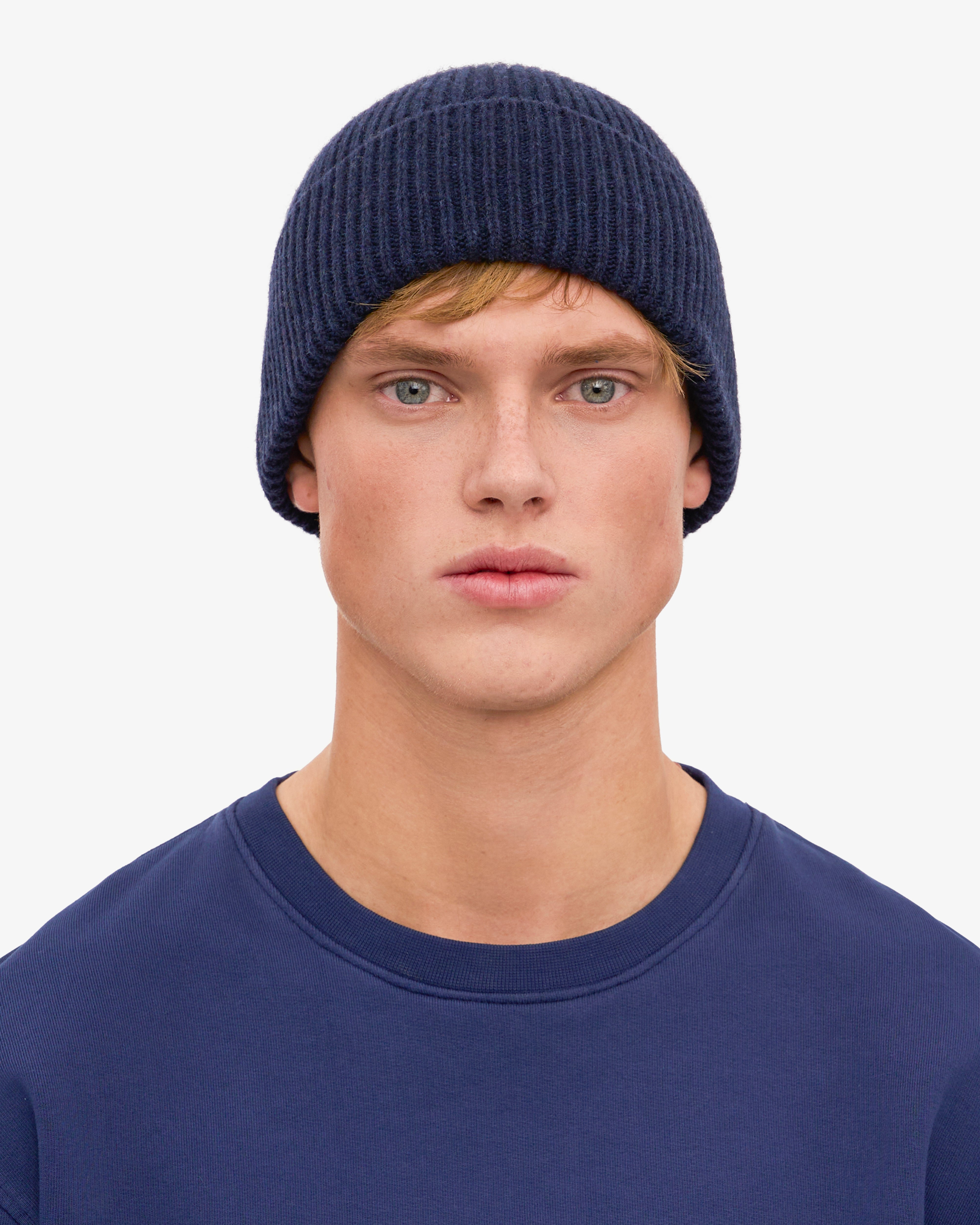 Premium Merino Wool Beanie - Soft Warm Winter Hat for Men & Women - Marine Blue - Perfect for Skiing, Hiking & Outdoor Activities