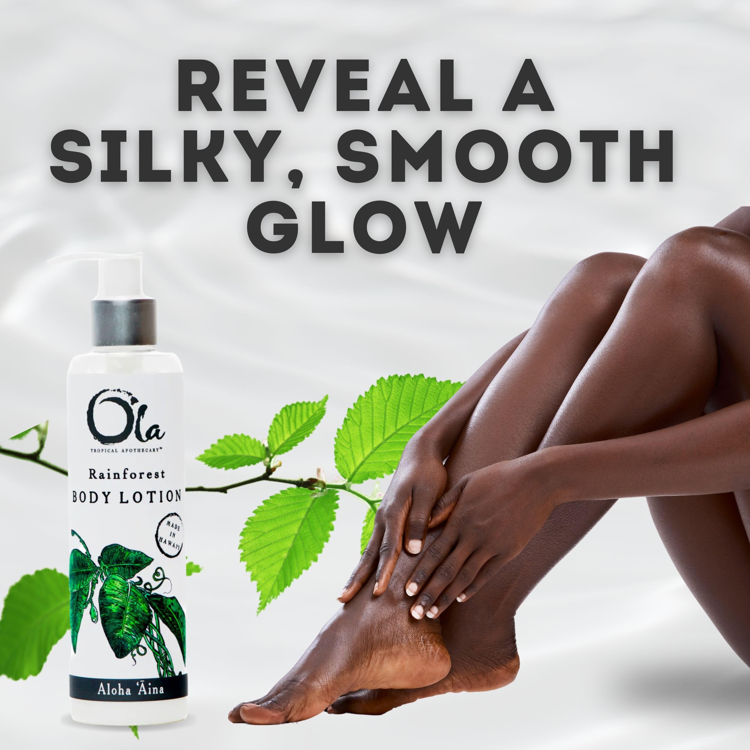 Ola Rainforest Body Lotion with Pure Tropical Oils & Plant Extracts - 8.45 Fl Oz - Hydrating Moisturizer for Dry Skin - Perfect for Daily Use & Spa Days
