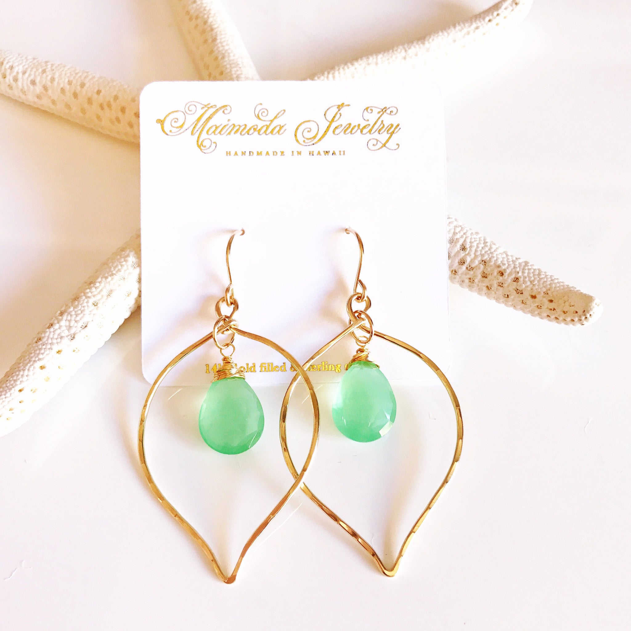 Doree Mint Chalcedony Earrings (E347) – Elegant Gemstone Jewelry for Women, Perfect for Weddings, Parties & Everyday Wear
