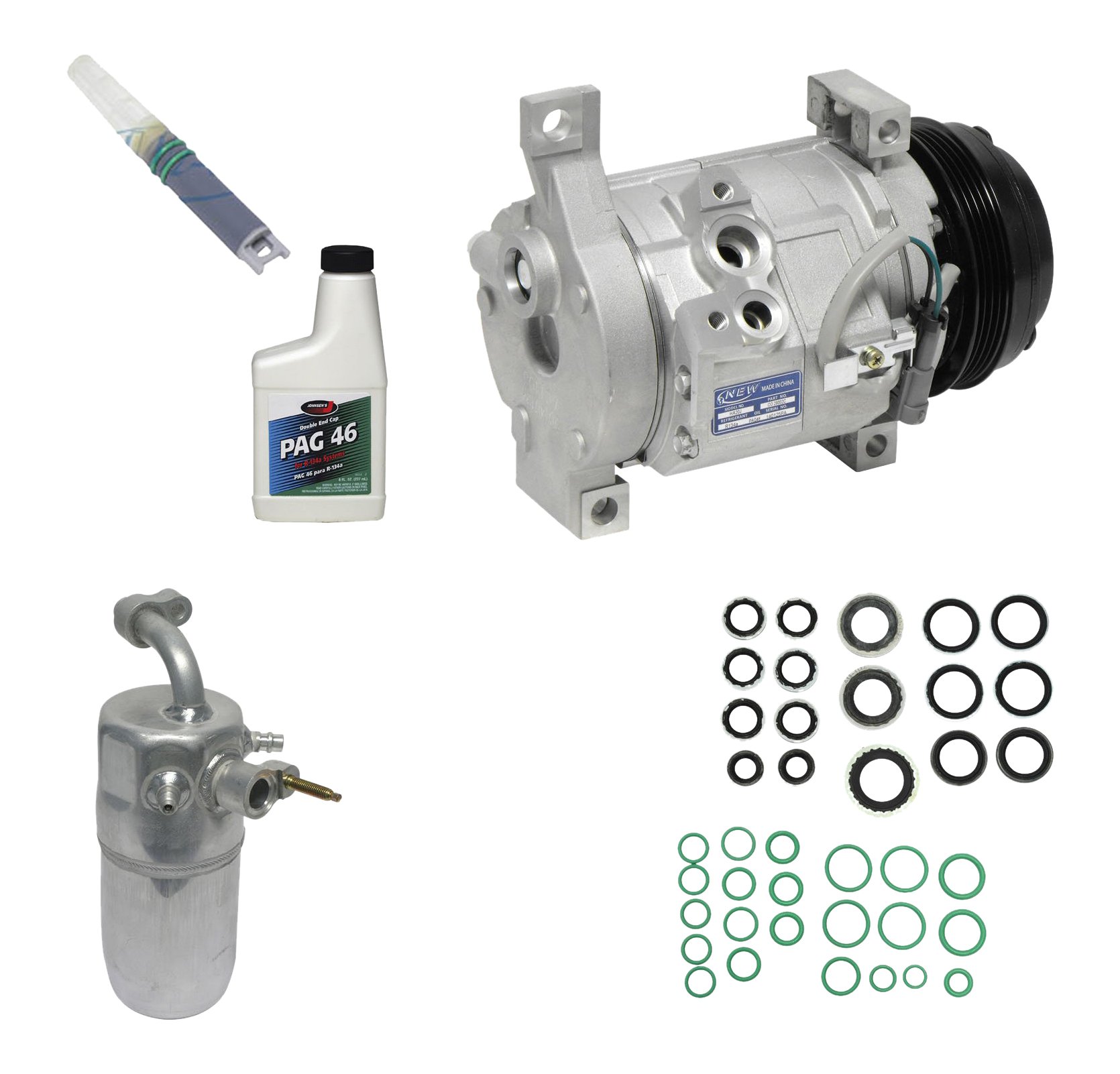 Universal KT 4047 Air Conditioner Compressor & Component Kit - Compatible with Multiple Vehicle Models | Perfect for AC System Repair & Maintenance