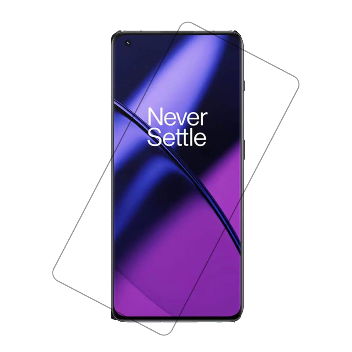 2 Pack Tempered Glass Screen Protector for OnePlus 11 - HD Clear, Anti-Scratch, Bubble-Free Installation, Full Coverage Protection | Perfect for Work, Gaming & Daily Use