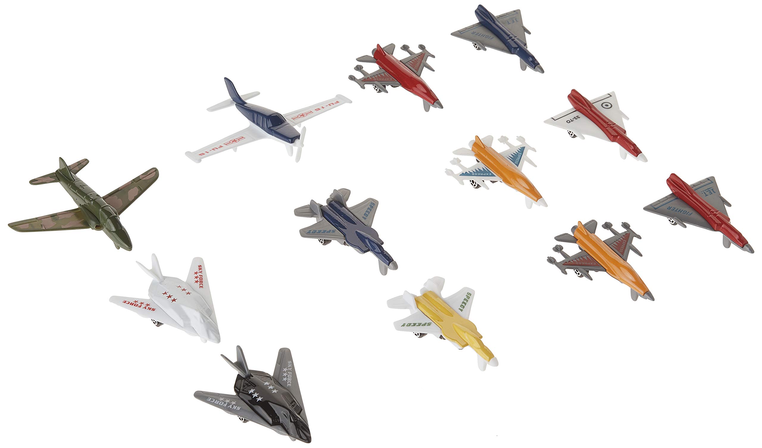 Rhode Island Novelty Airplane Toy Set - 12 Pack Mini Foam Airplanes for Kids Party Favors, Classroom Rewards & Outdoor Play