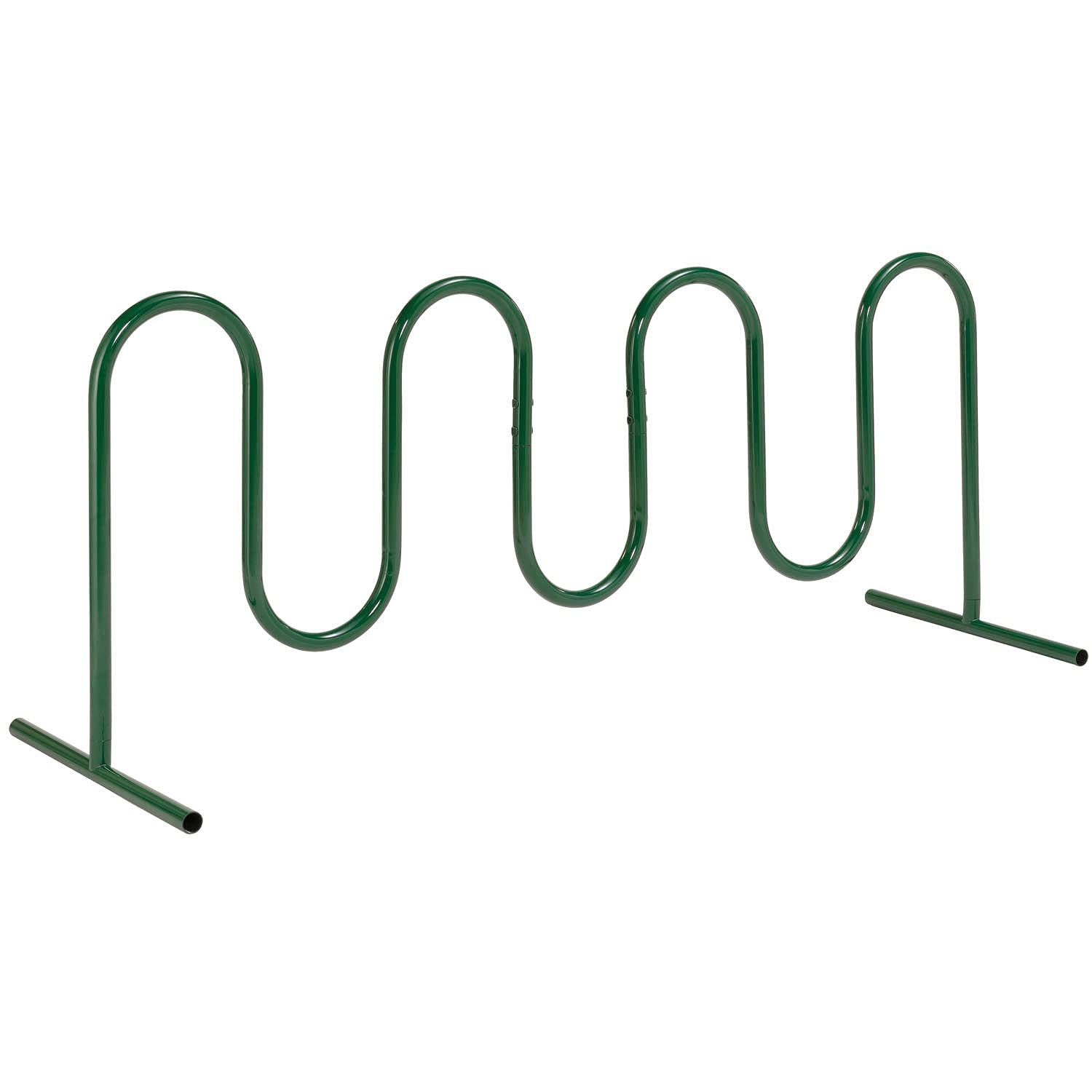 Global Industrial Wave Bike Rack - Heavy Duty Free Standing Bicycle Storage for 9 Bikes, Green - Perfect for Garage, Backyard, and Outdoor Bike Parking